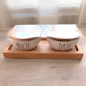 Rae Dunn PINCH DASH jars with wooden lids